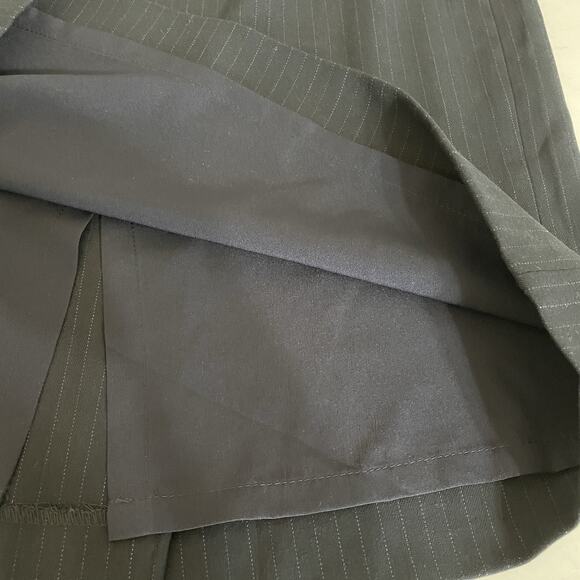 Banana Republic Pinstripe Pencil Skirt Size 6 Navy Back Kick Pleat Lined NEW - Picture 6 of 11